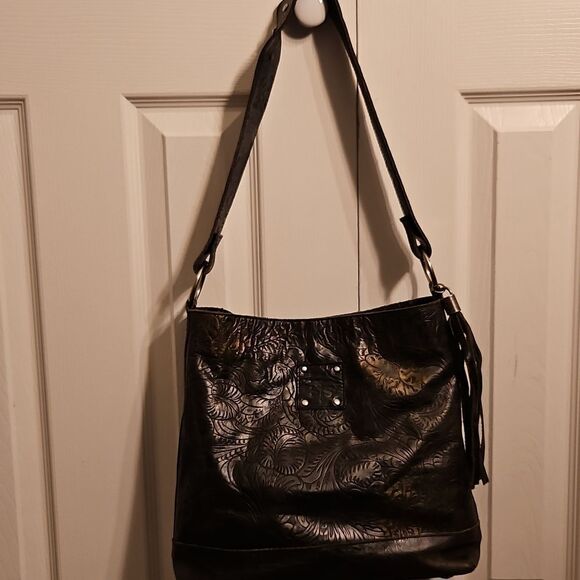 STS Ranch embossed paisley shoulder bag - Picture 2 of 14